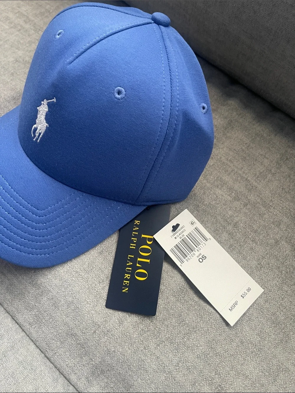 Polo by Ralph Lauren Men’s Royal Blue Baseball Cap with White Pony
